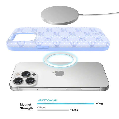Lovely Blue Bows iPhone Case