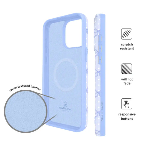 Lovely Blue Bows iPhone Case