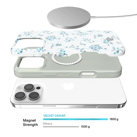 French Blue Floral iPhone Case