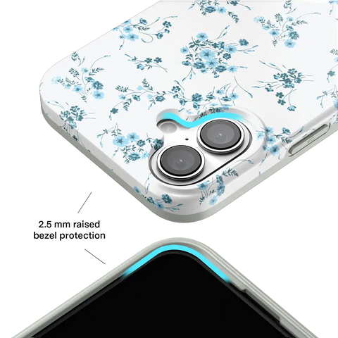 French Blue Floral iPhone Case