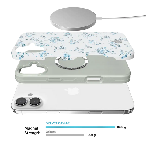 French Blue Floral iPhone Case