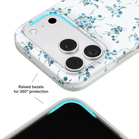 French Blue Floral iPhone Case