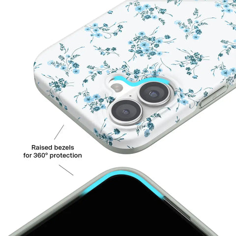 French Blue Floral iPhone Case