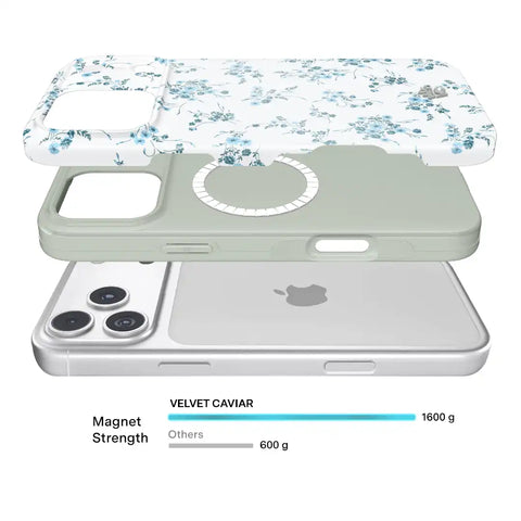 French Blue Floral iPhone Case