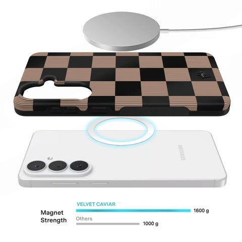 Mocha Vibe Checkered Samsung Case