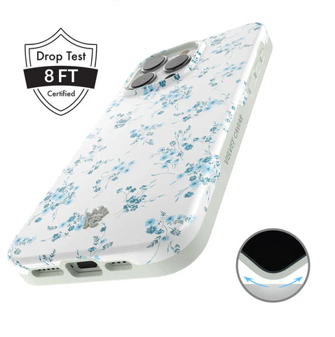 French Blue Floral iPhone Case