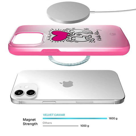 Keith Haring Pink Heart iPhone Case