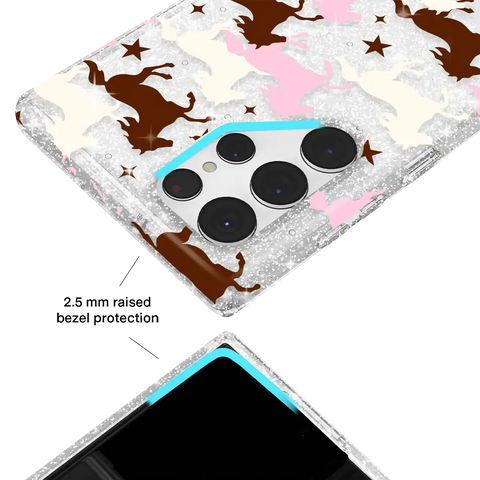 Pink Pony Glitter Samsung Case