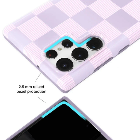 Lilac Vibe Checkered Samsung Case