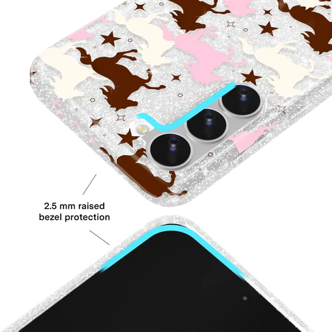 Pink Pony Glitter Samsung Case