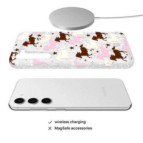 Pink Pony Glitter Samsung Case