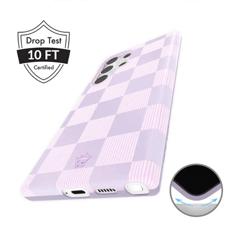 Lilac Vibe Checkered Samsung Case