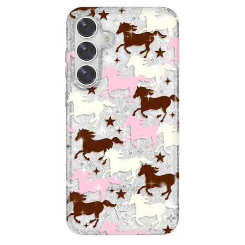 Pink Pony Glitter Samsung Case