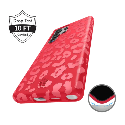 Red Hot Leopard Samsung Case