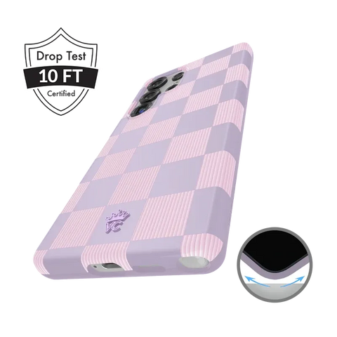Lilac Vibe Checkered Samsung Case
