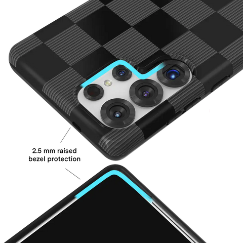 Noir Vibe Checkered Samsung Case