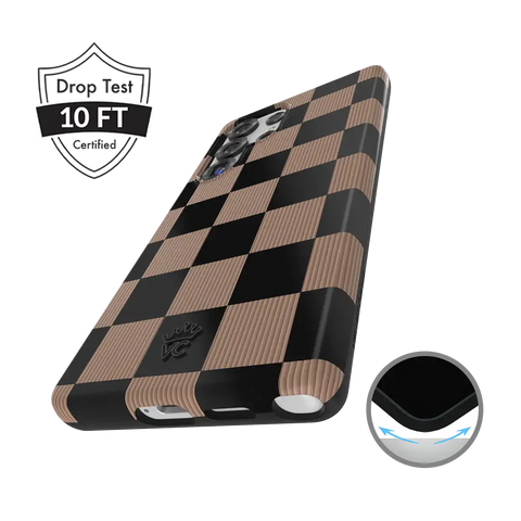 Mocha Vibe Checkered Samsung Case