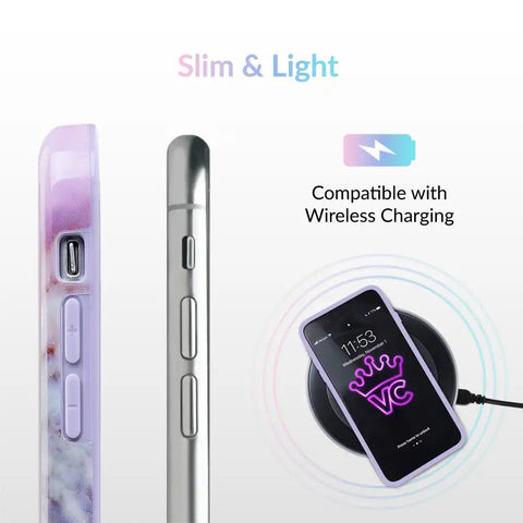 Violet Sky Marble iPhone Case